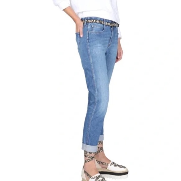 Stella McCarty Logo Belt Skinny Boyfriend Jeans Size 28 - Picture 1 of 12